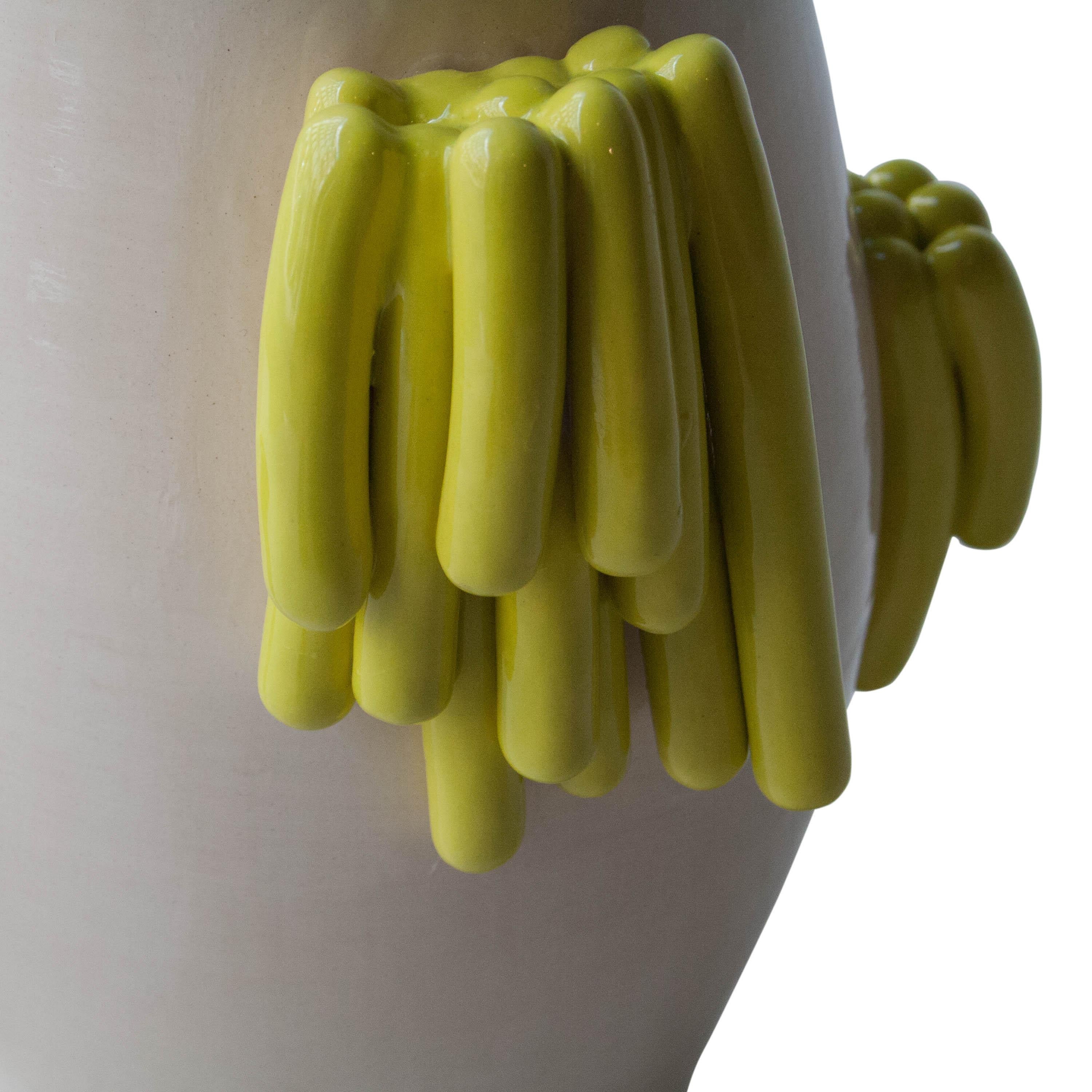 Ana Rod Pop Handmade White Lime Ceramic Vase, Spain, 2019 In New Condition In Madrid, ES