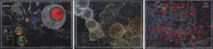Planisferio, Tríptico de Europa y Asia, 2013. De la serie Cartografías