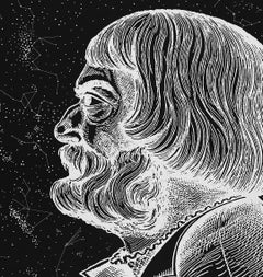 Autorretrato. From the Durero series. Hand Embroidery