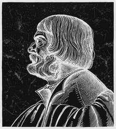 Autorretrato. Provenant de la série Durero. Broderie à la main