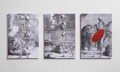 Tríptico Bordado a Mano De la serie Anatomía