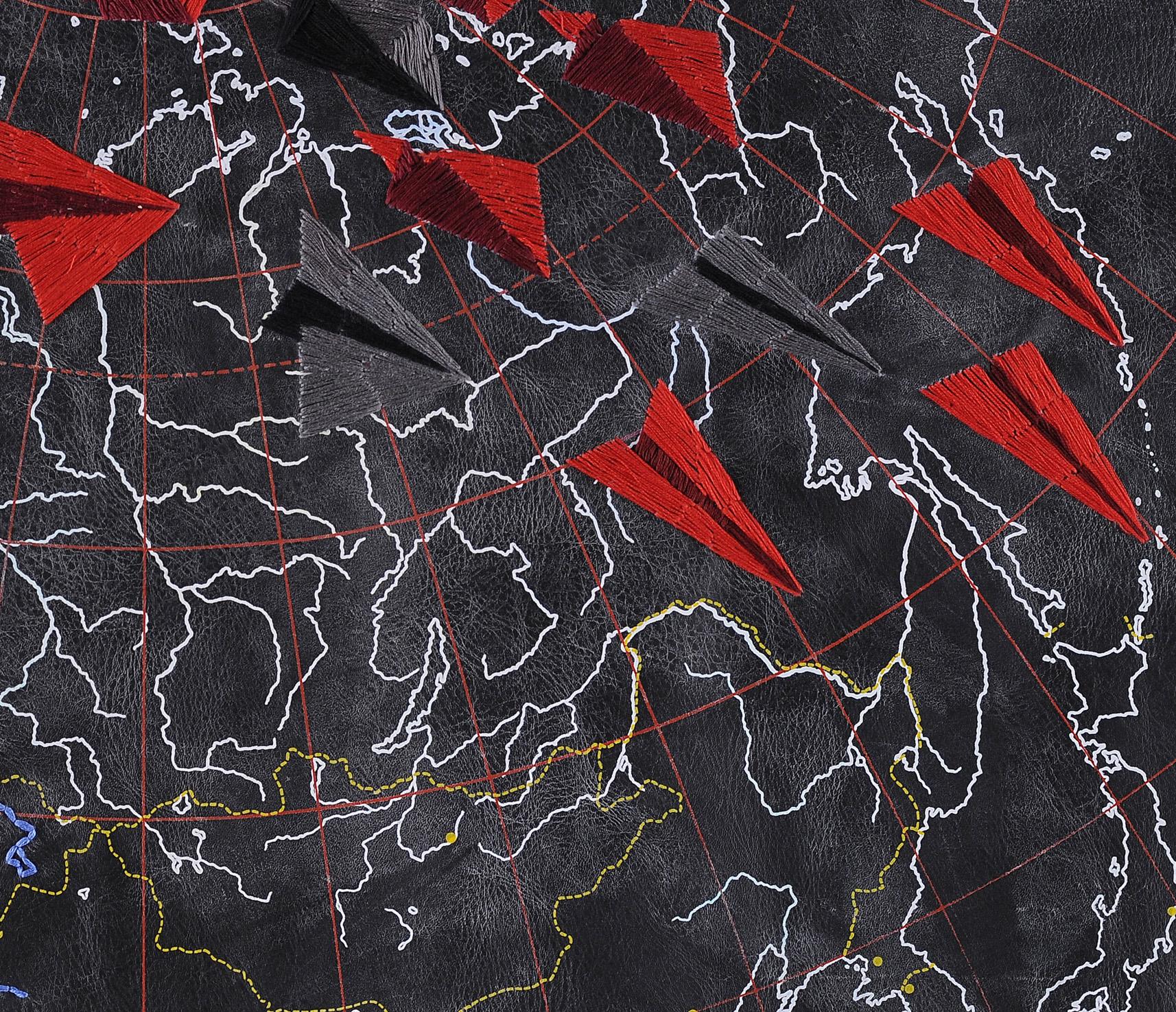 Dittico Planisferio e Asia. Dalla serie Cartographies in vendita 6