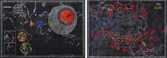 Díptico Planisferio y Asia. De la serie Cartografías