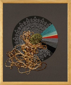 Umbilical. Hand Embroidery on printed cloth. From the Durero series