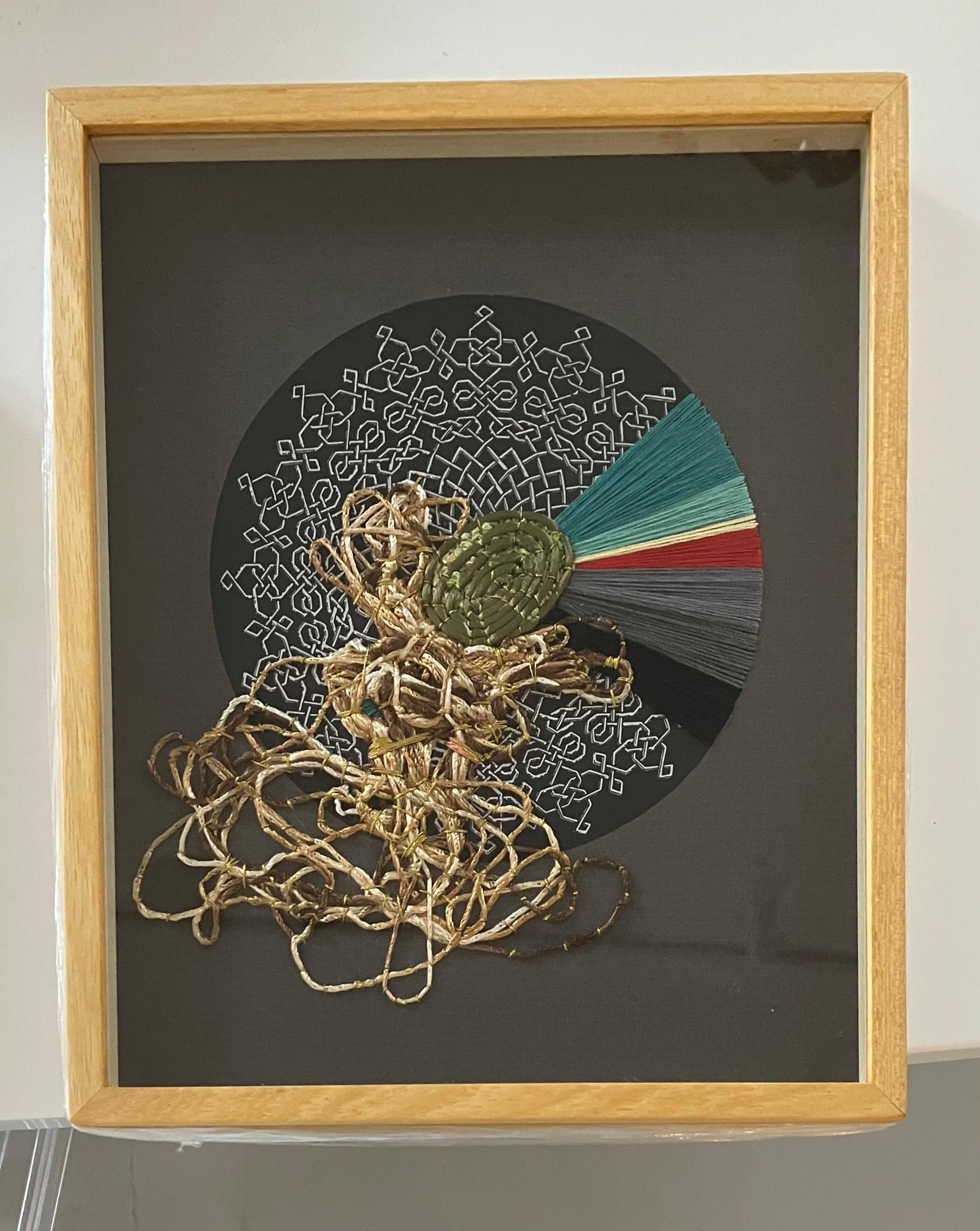 Umbilical. Bordado a mano sobre tela estampada. De la serie Durero en venta 4