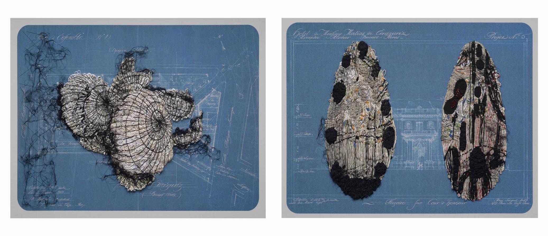 Diptychon ohne Titel. Aus der Durero-Serie – Mixed Media Art von Ana Seggiaro