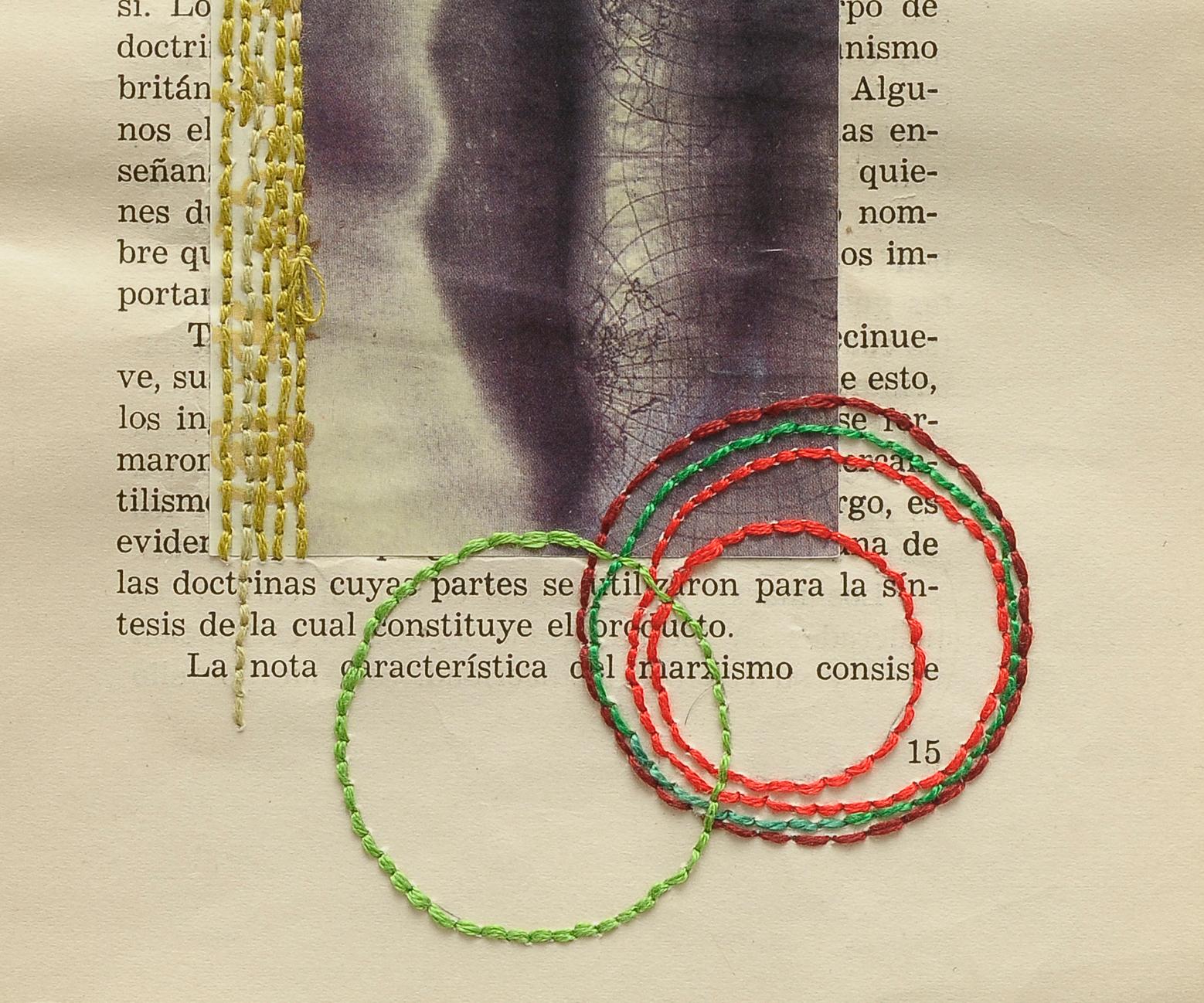 Untitled, From the series Books. Hand Embroidery  - Contemporary Art by Ana Seggiaro