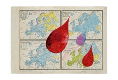 Untitled, Hand Embroidery on paper. From the series "Cartographies"