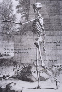 Senza titolo, ricamo a mano su tela stampata. Dalla serie The Anatomy