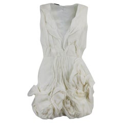 Ana Sekularac Ruffled Silk Mini Dress Uk 6