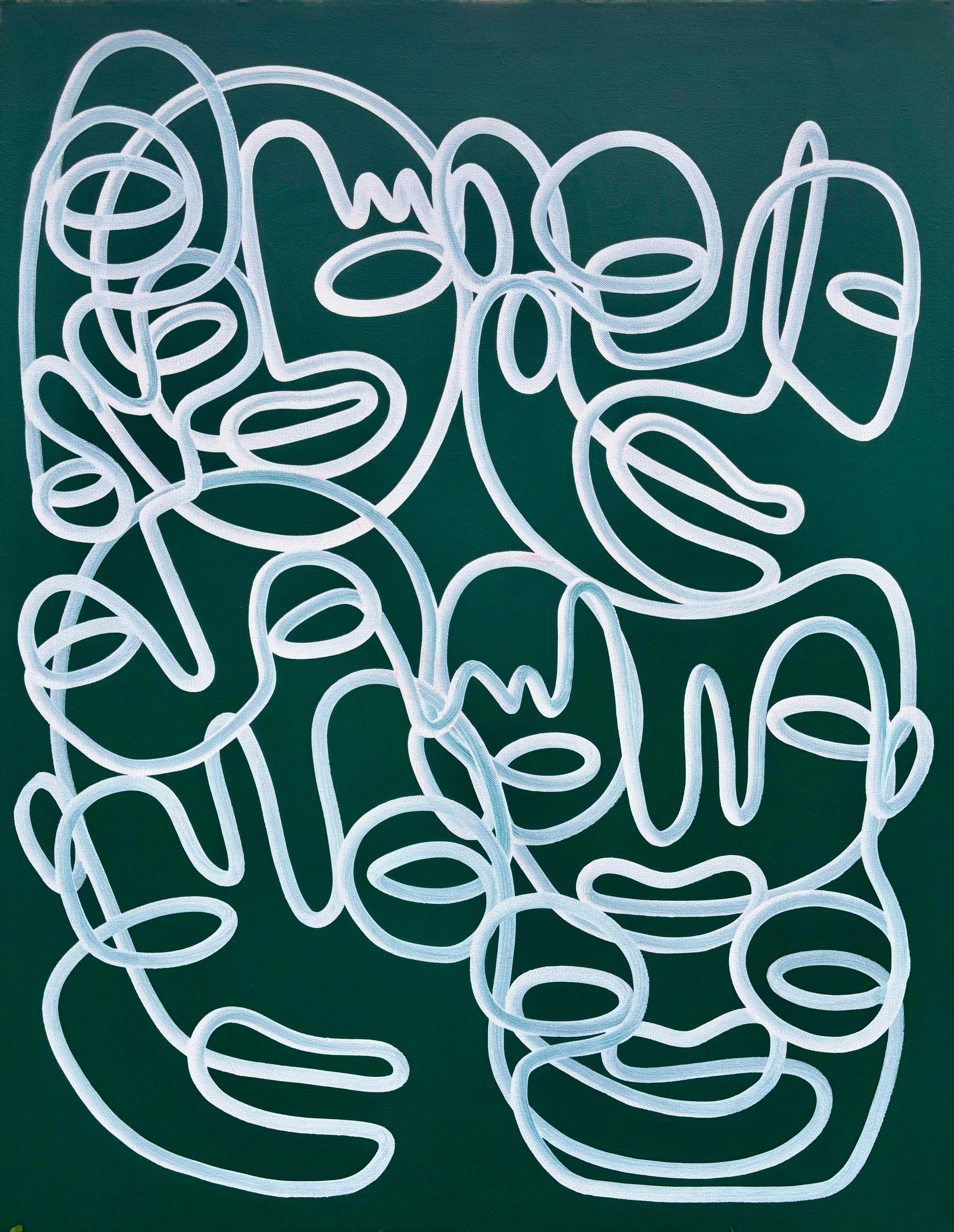 Grüne Freiheit, Zeitgenössische Kunst, Abstrakte Malerei, 21. Jahrhundert