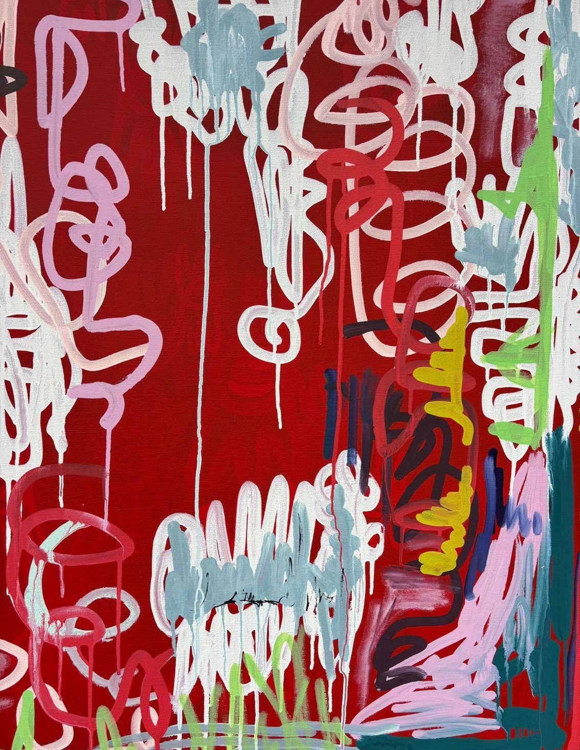 Las Flores en Mi Jardín, Contemporary Art, Abstract Painting, 21st Century For Sale 4