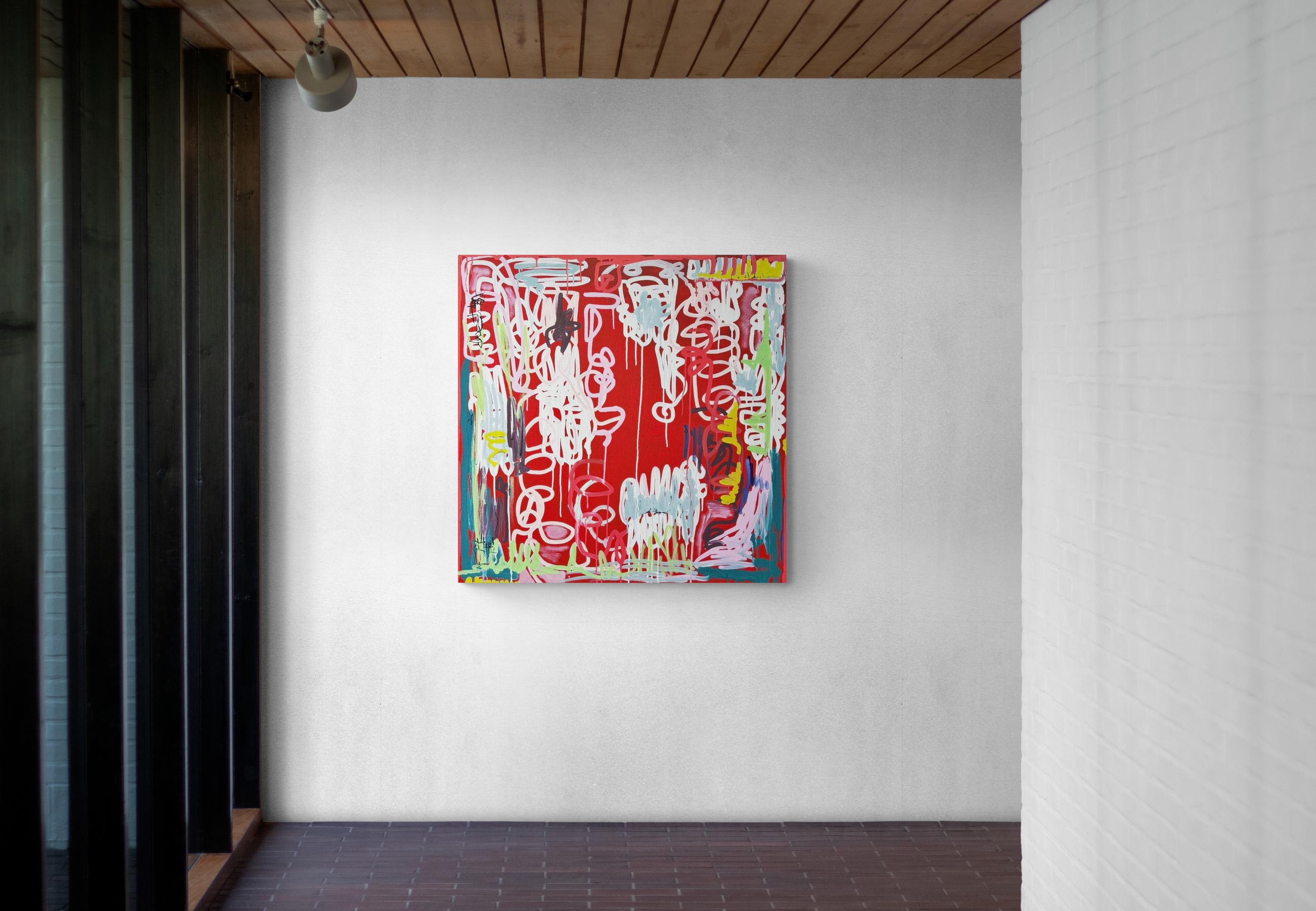 LAS Flores en Mi Jardín, Art contemporain, Peinture abstraite, 21e siècle en vente 1