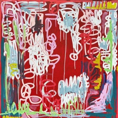 Las Flores en Mi Jardín, Contemporary Art, Abstract Painting, 21st Century