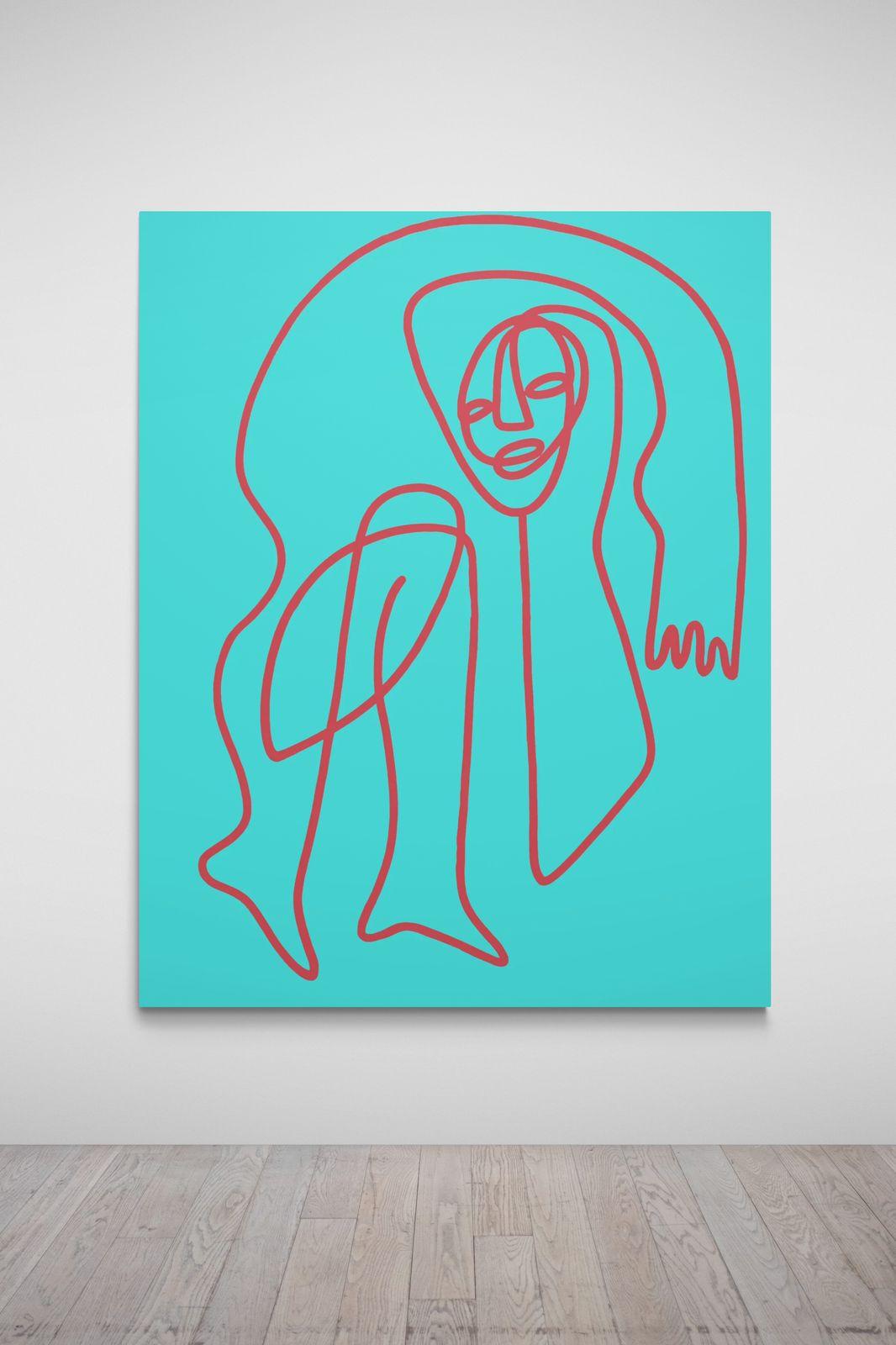 Morning Stretch, Arte contemporanea, Pittura astratta, 21° secolo - Painting di Ana Valdes