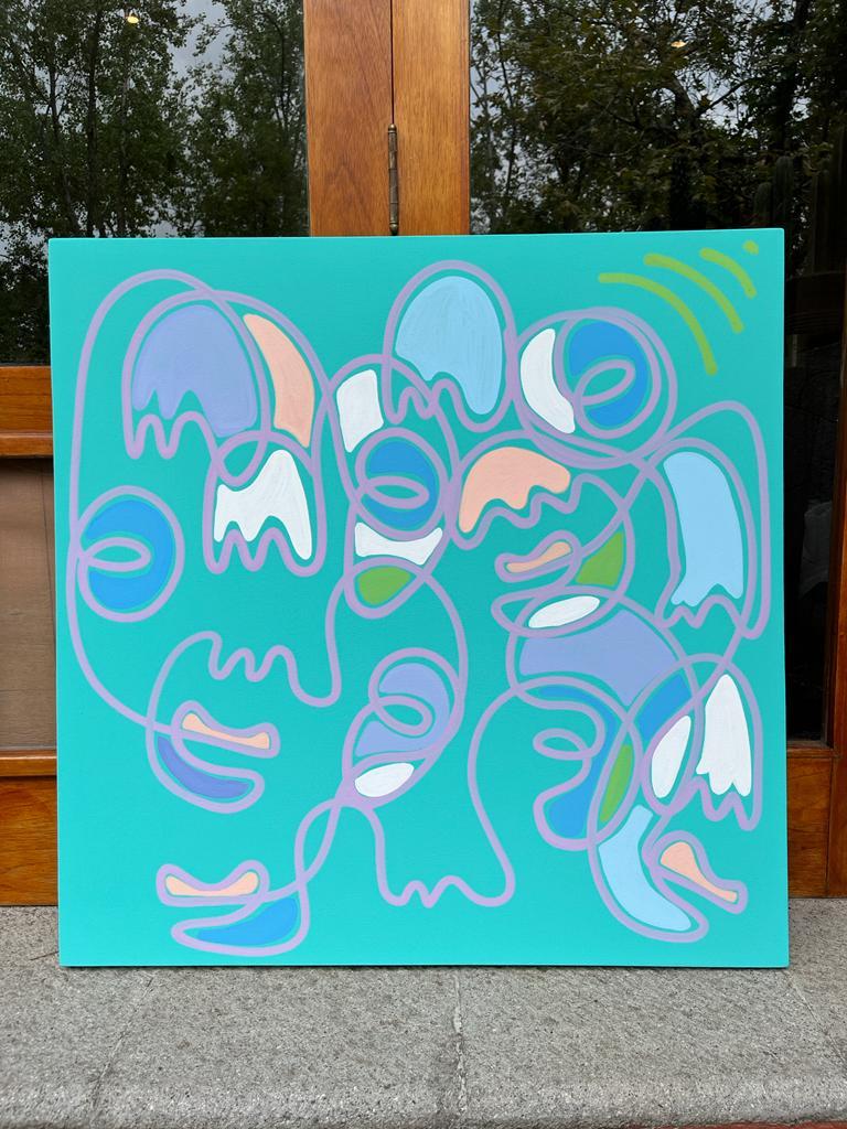 Vagabundos marinos, Arte contemporáneo, Pintura abstracta, Siglo XXI en venta 2