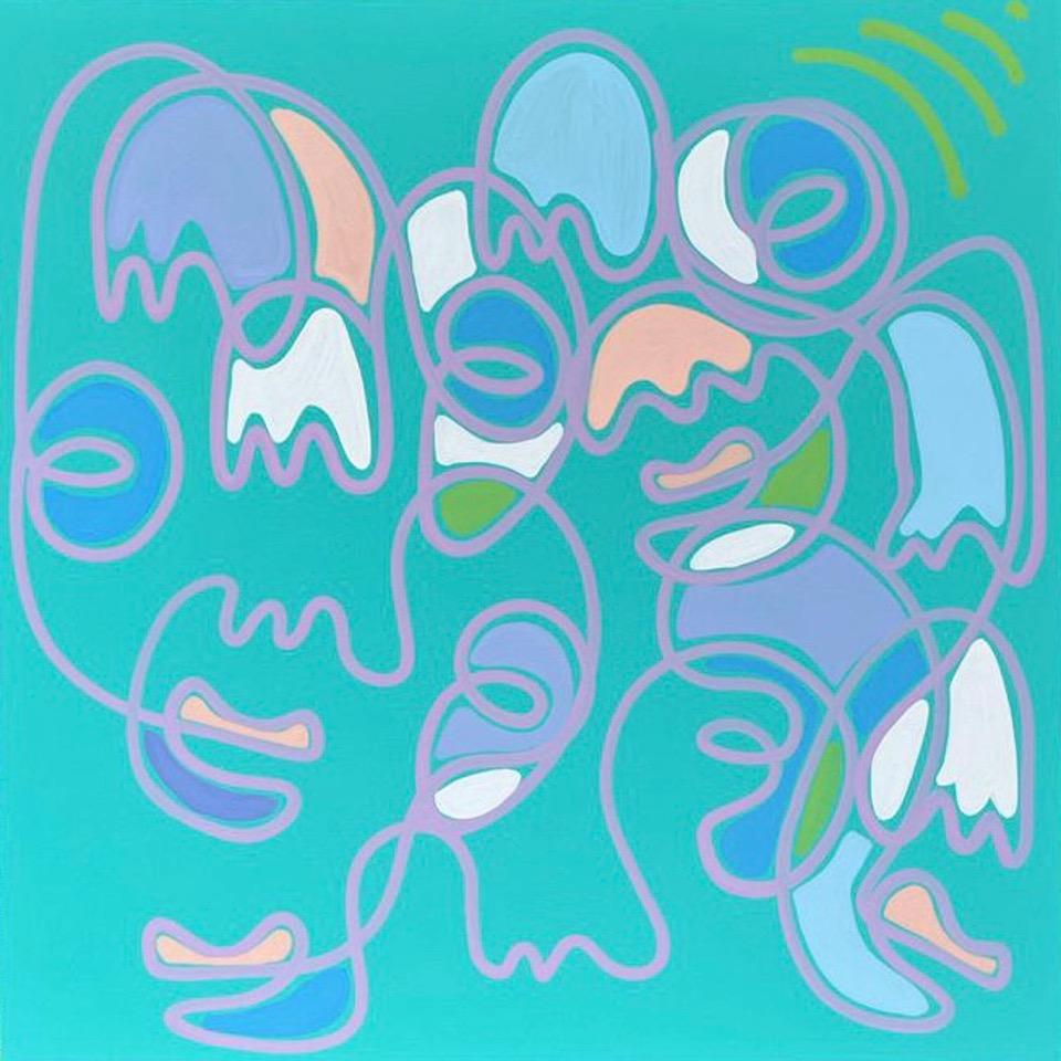 Abstract Painting de Ana Valdes - Vagabundos marinos, Arte contemporáneo, Pintura abstracta, Siglo XXI