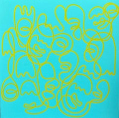 Yellow Dreamers, Zeitgenössische Kunst, Abstrakte Malerei, 21. Jahrhundert