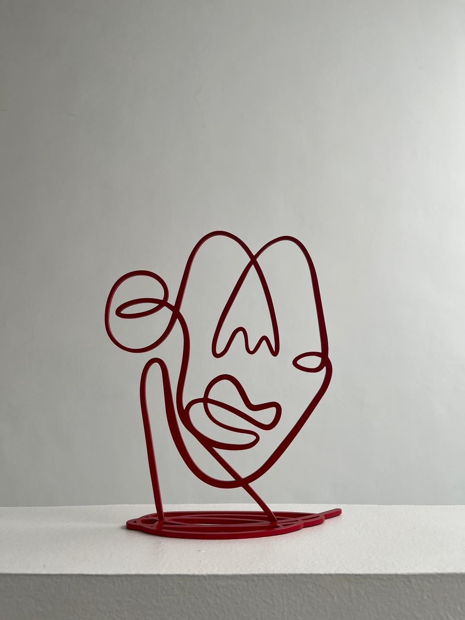 Red Face, Contemporary Art, Abstract Sculpture, 21st Century 2
