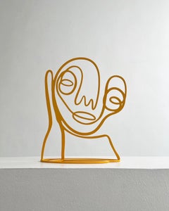 Yellow Face, Contemporary Art, Abstract Sculpture, 21st Century
