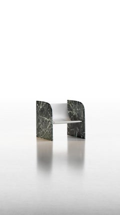 Ana Verde Notte Marble Chair by Serafini