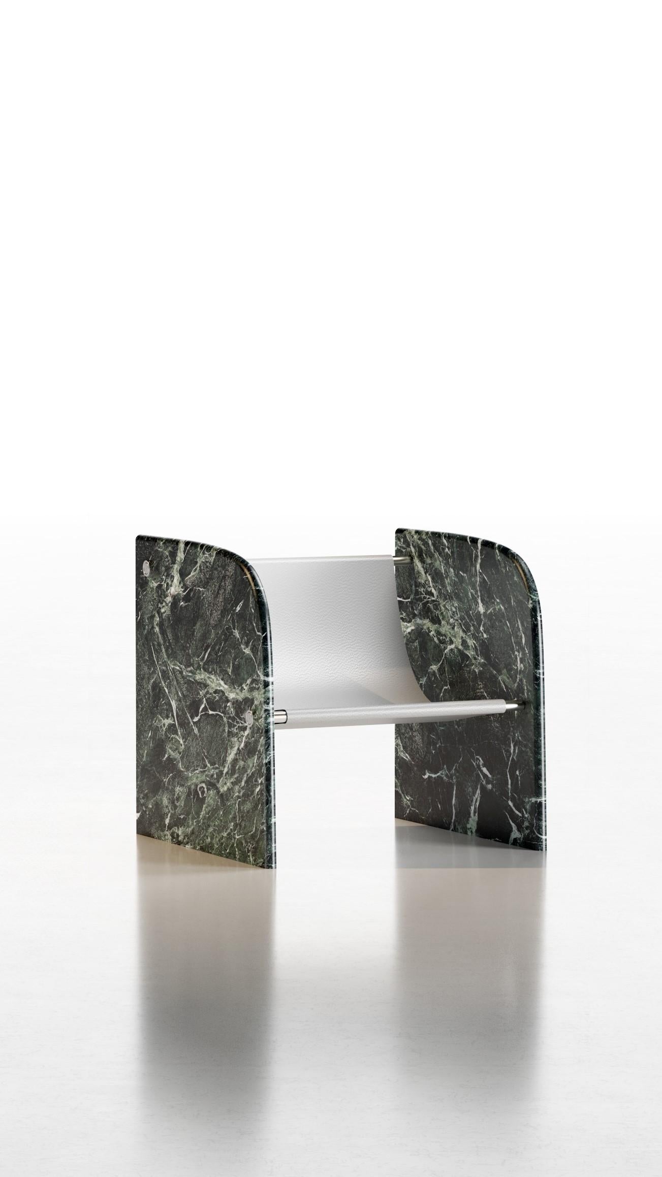 Ana Verde Notte Marble Chair by Serafini (Moderne) im Angebot