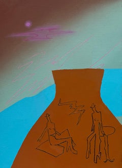 Surreal Mythic Figurative Landscape Acrylic on Canvas Contemporary Painting