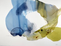 Ana Zanic "Flow/Earth (W-2020-4-2)" -- Abstract Watercolor Painting on Paper