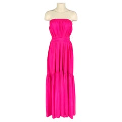 anaak clothing ANAAK Size S Pink Silk Belted Maxi Dress