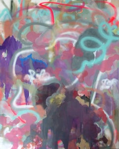 "Love You More" Contemporary Mixed Media Large Abstract Oil Painting on Canvas