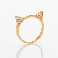 Anabela Chan Fine Sustainable Jewelry Gold Mini KITTY Diamond Ring