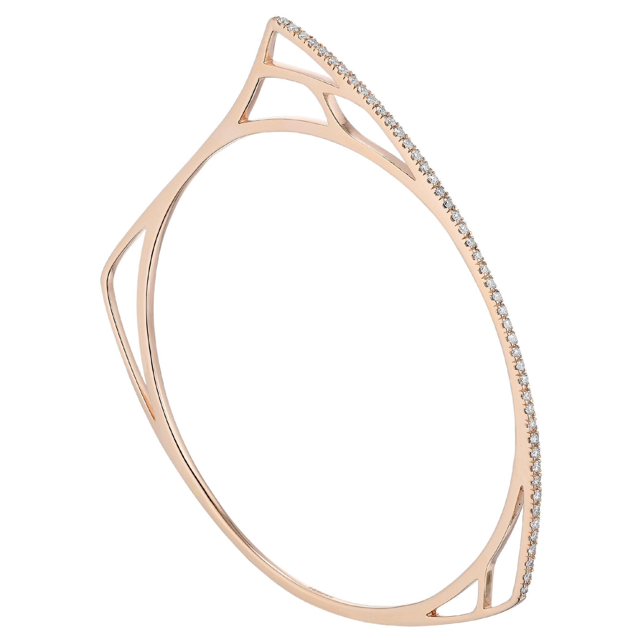 Anabela Chan Fine Sustainable Jewelry Rose Gold Diamond Morpho Bracelet 2 Size M For Sale