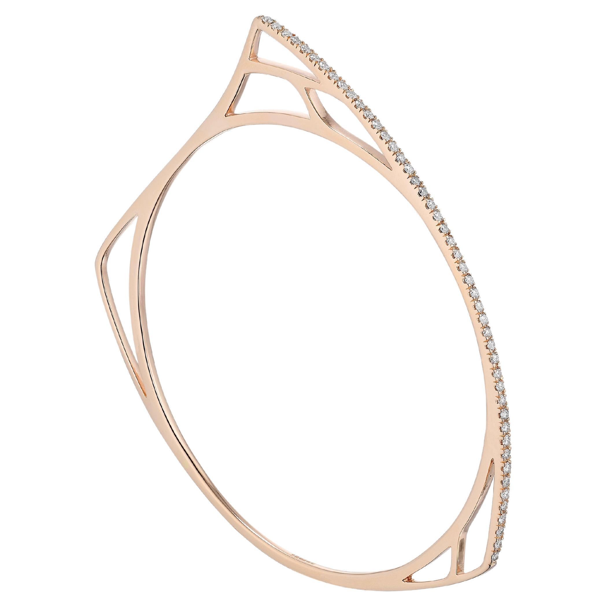 Anabela Chan Fine Sustainable Jewelry Morpho-Armband aus Roségold mit Diamanten 2 Größe S im Angebot