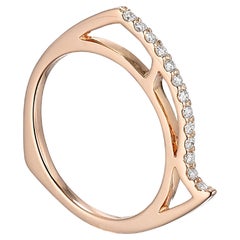 Anabela Chan Fine Sustainable Jewelry Rose Gold Diamond Morpho Ring. 02