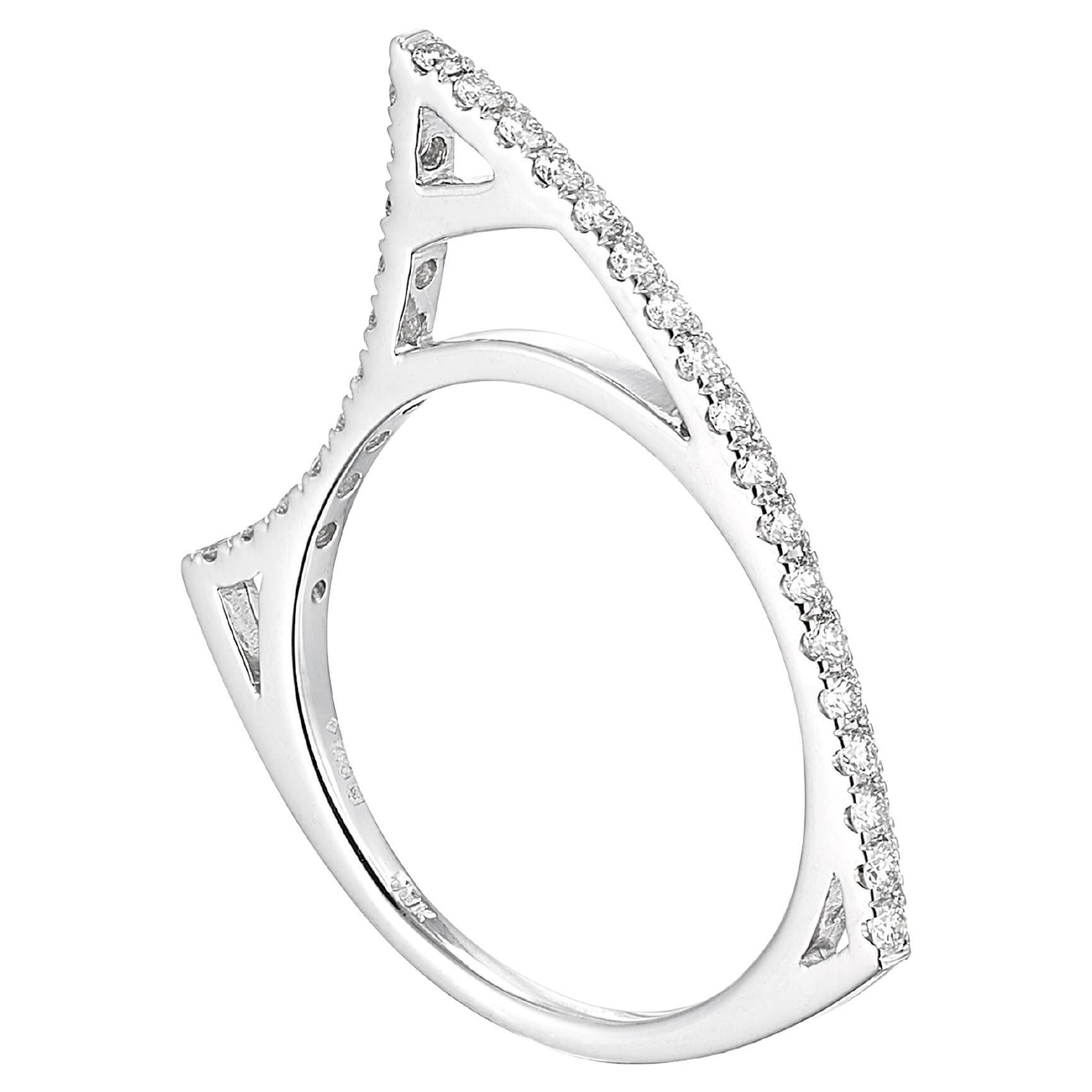 Anabela Chan Fine Sustainable Jewelry White Gold Diamond Morpho Ring. 03 For Sale