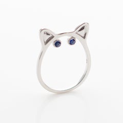 Anabela Chan Fine Sustainable Jewelry White Gold KITTY Sapphire Ring