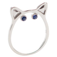 Anabela Chan Fine Sustainable Jewelry Weißgold KITTY Saphir-Ring