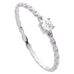 Anabela Chan Fine Sustainable Jewelry White Gold Petite Diamond Chain Ring