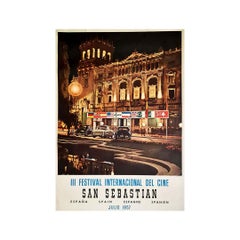 Affiche d'origine de 1957 et du III Festival international du film de San Sebastian