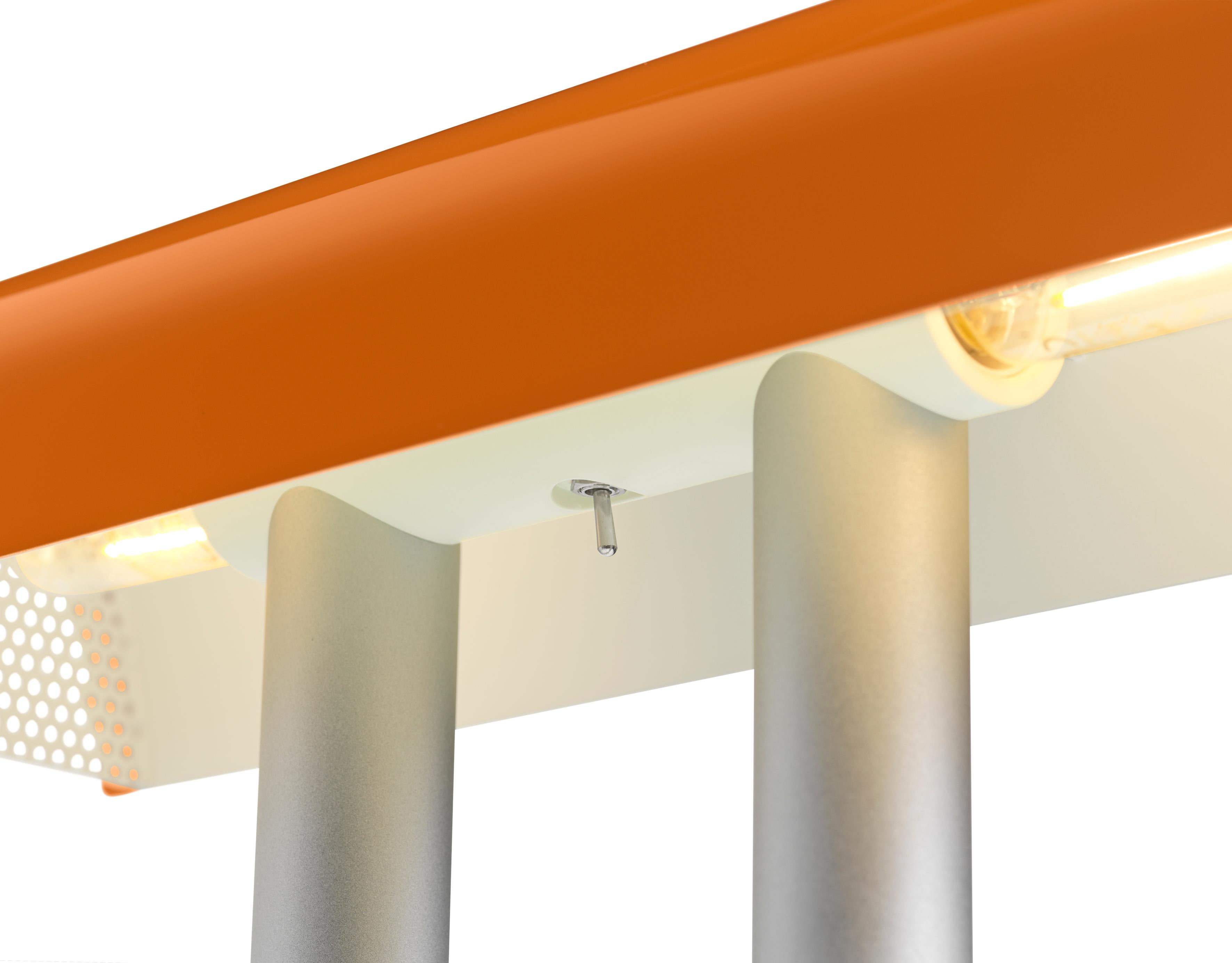 Lámpara de mesa Anagram, naranja oscuro, acero by Sam Weller for Hay Chino en venta