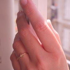 Anais Rheiner 18 Karat Yellow Gold Leaf Band Ring