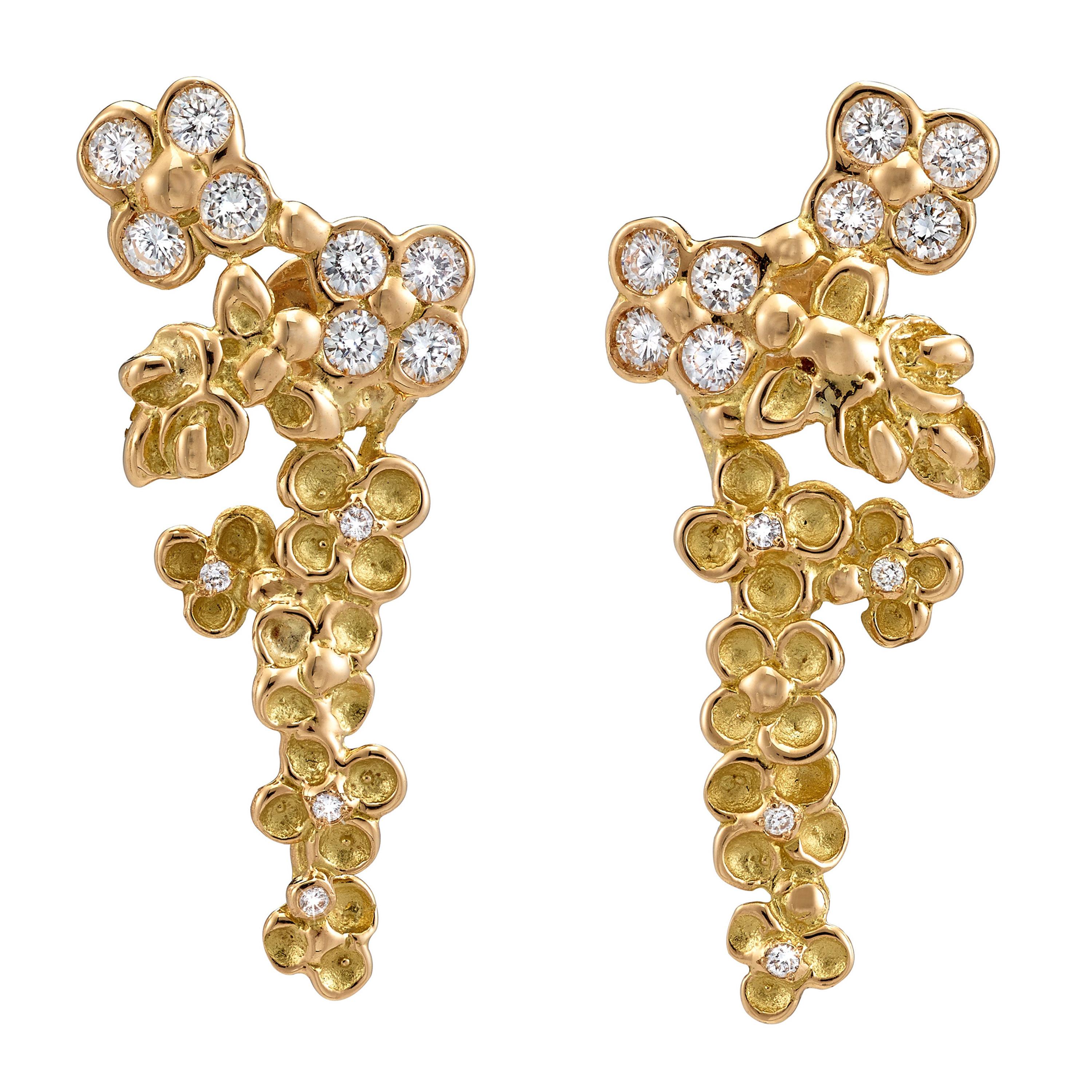 Diamond 18 Karat Yellow Gold Earrings