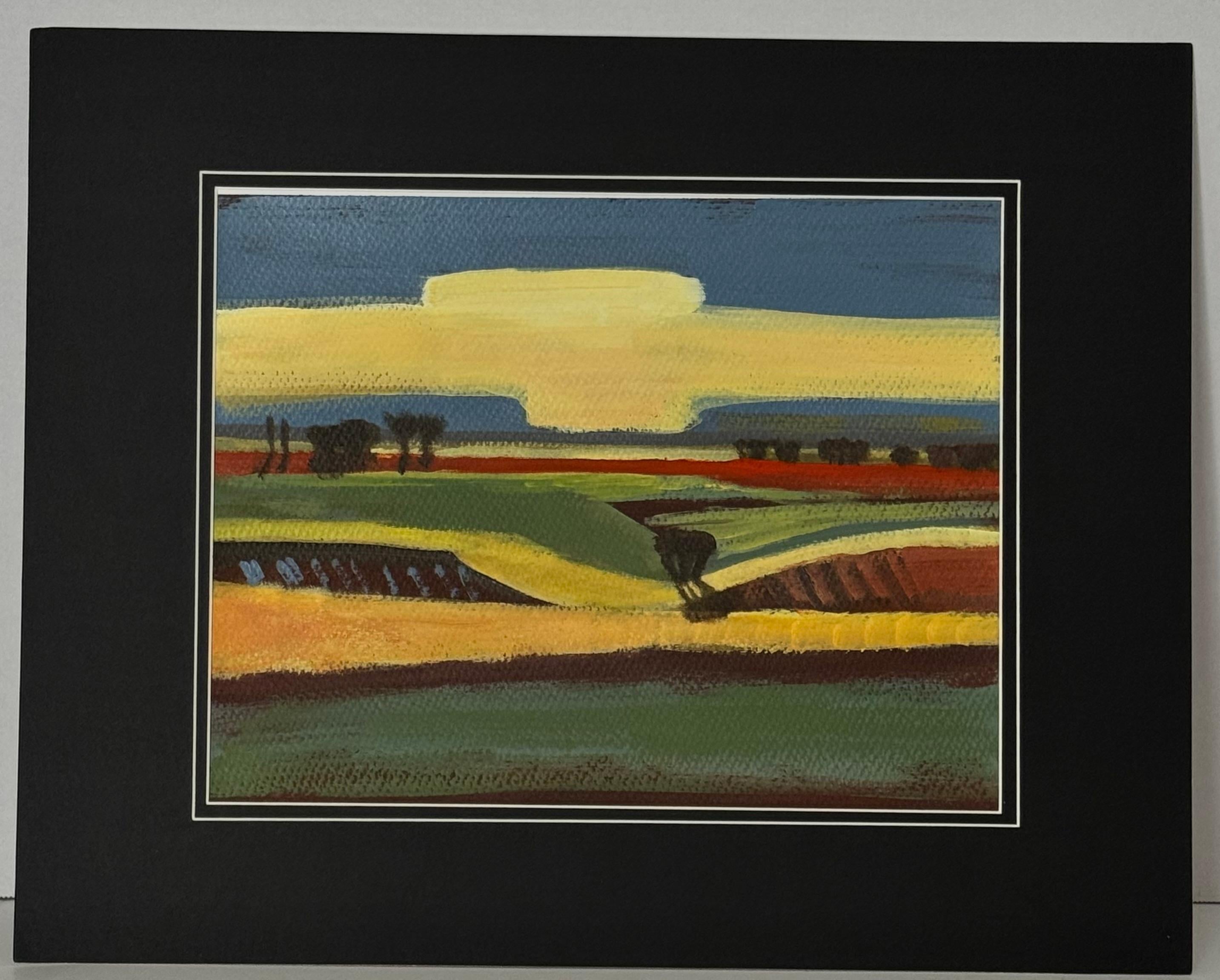 En busca del sol, Paisaje mediano, Composición nº 2 - Painting Impresionista de Anait Vardanyan