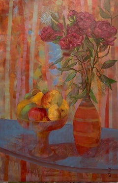 Large acrylic still life "fruit plate"