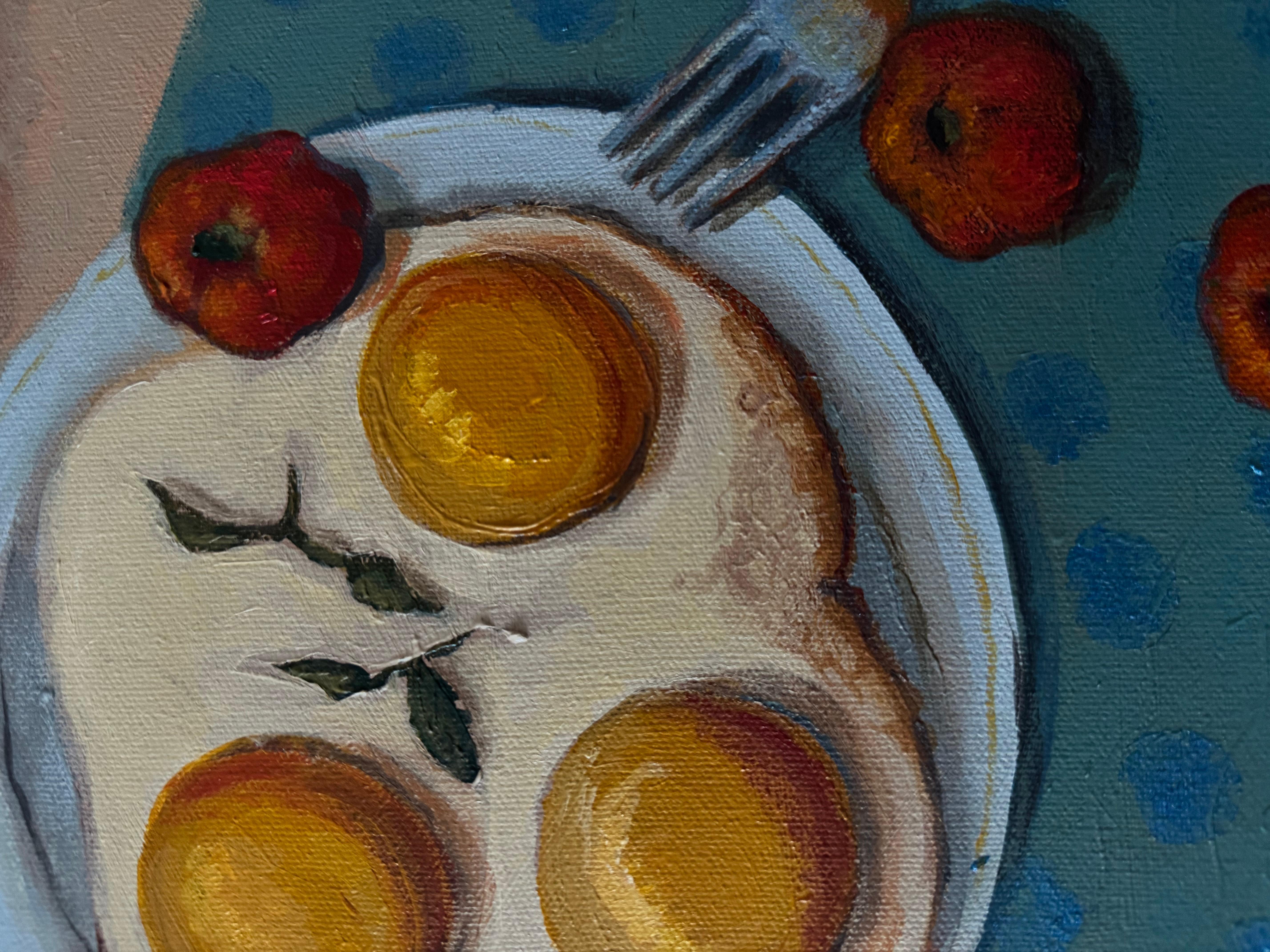 My sweet chick, Stillleben, Acryl, vertikal, Kaffee – Painting von Anait Vardanyan