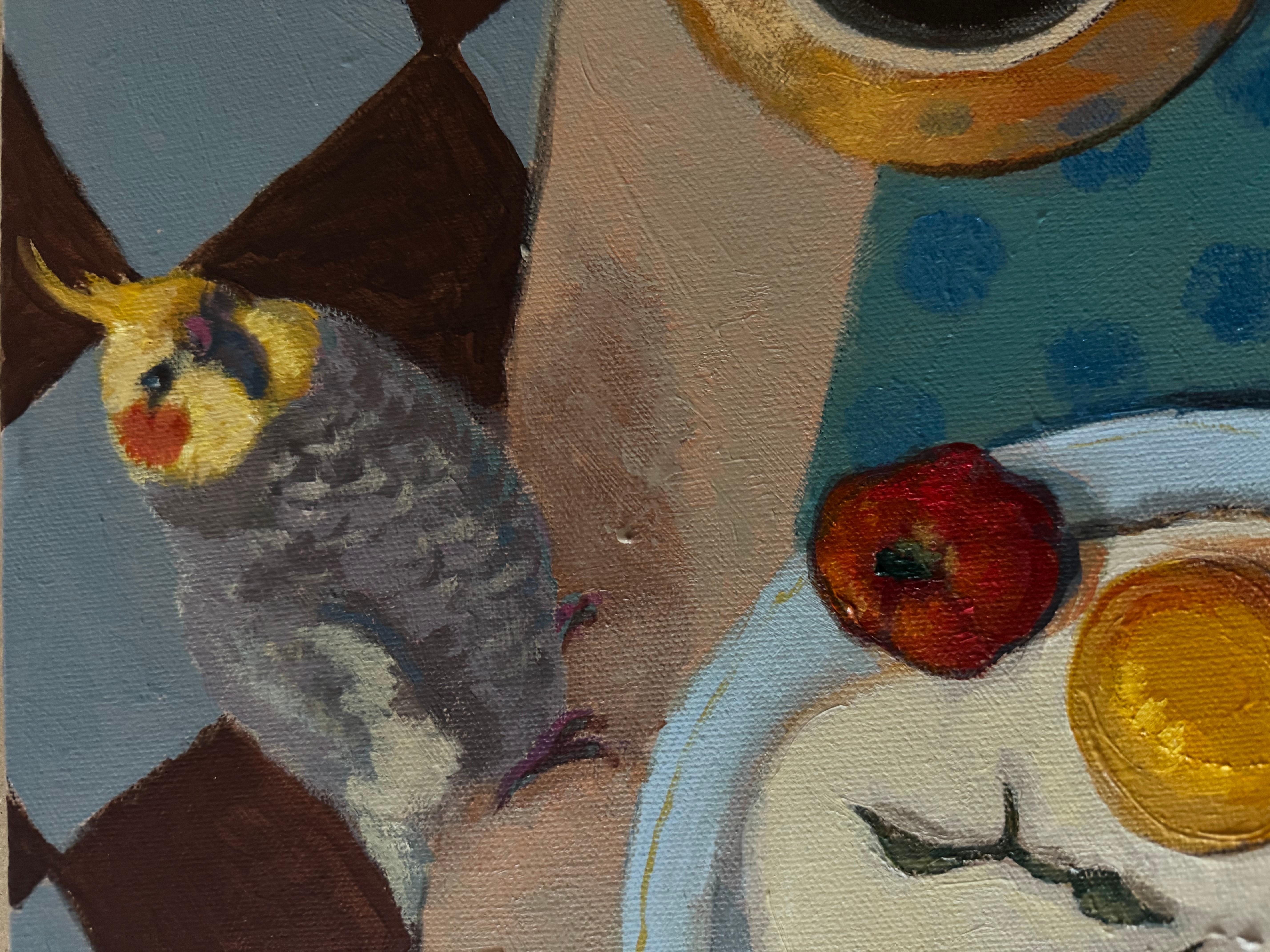 My sweet chick, Stillleben, Acryl, vertikal, Kaffee (Zeitgenössisch), Painting, von Anait Vardanyan