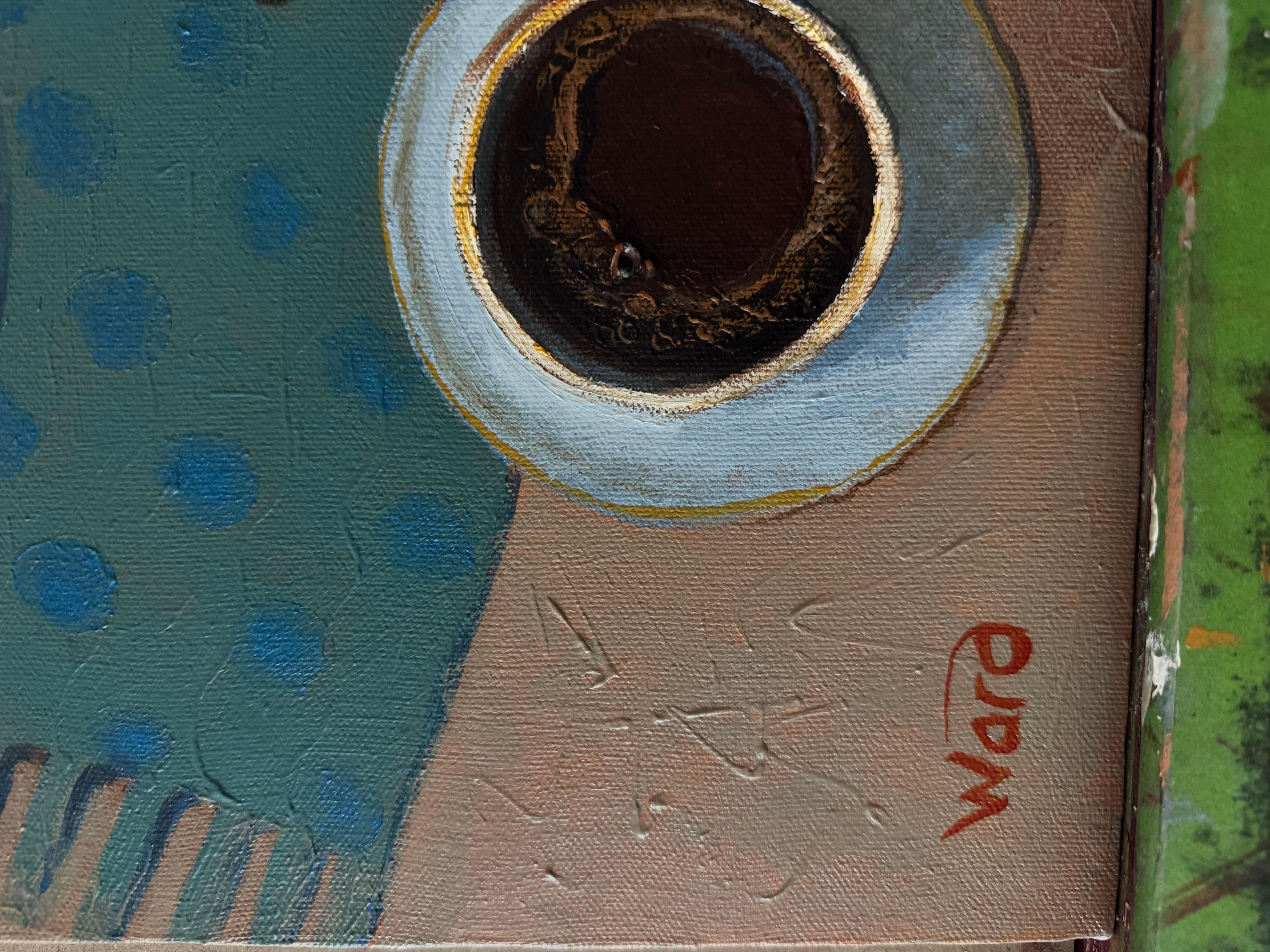 My sweet chick, Stillleben, Acryl, vertikal, Kaffee im Angebot 1