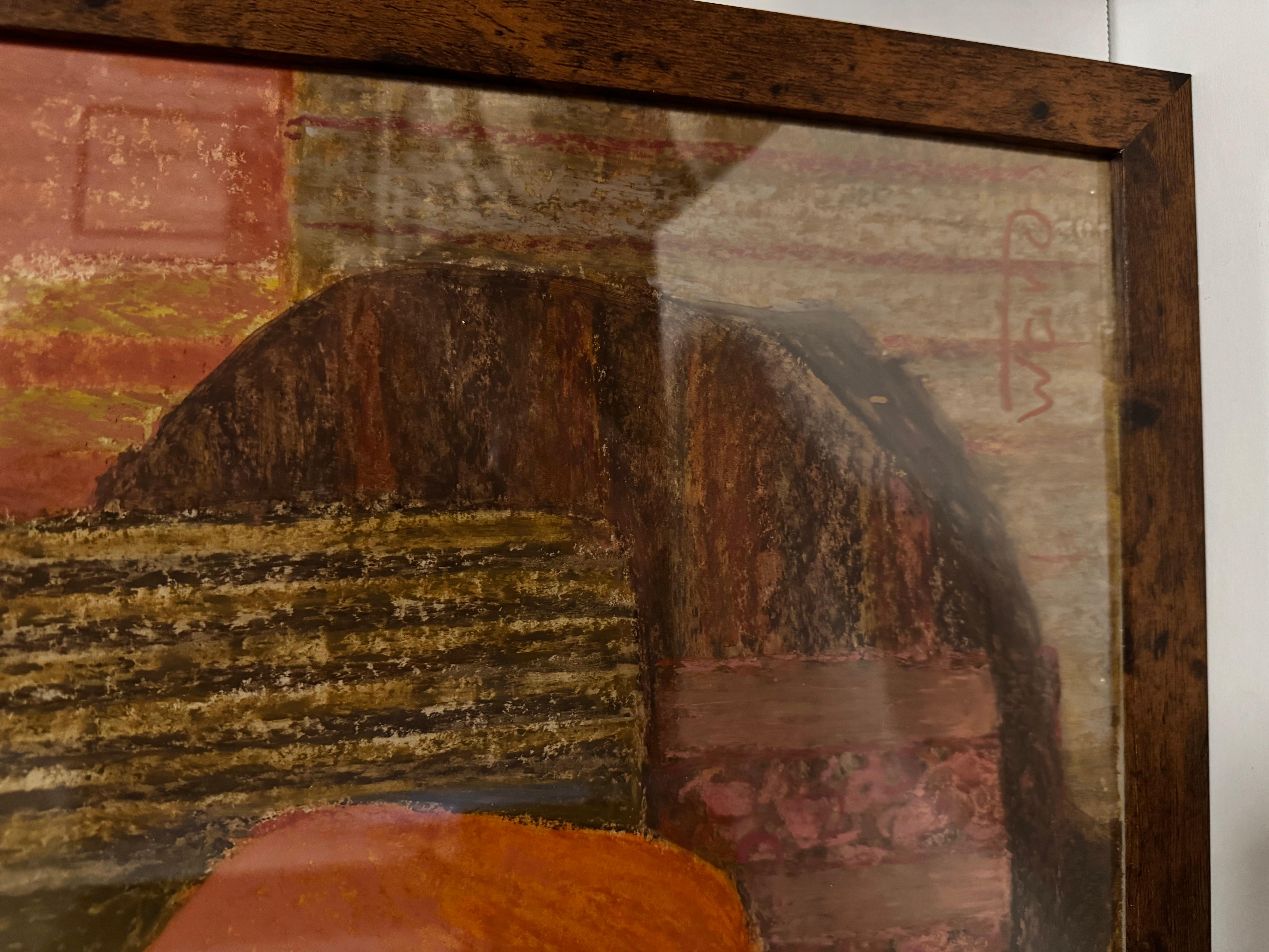 Red composition, still life with bottles, 2024 For Sale 3