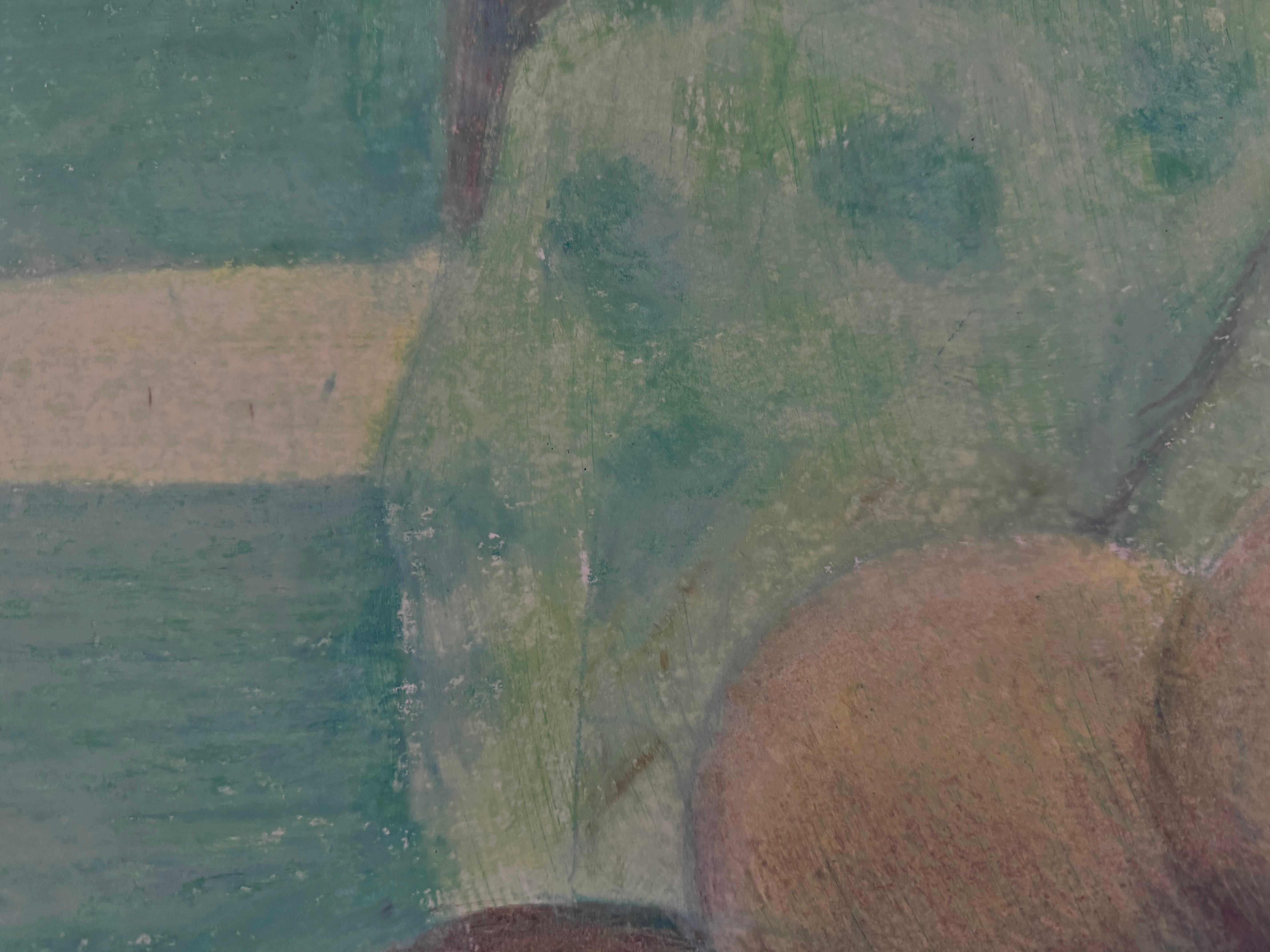 Das Stilleben mit grünen Äpfeln ist im Stil des modernen Impressionismus gemalt, das MATERIAL des Bildes ist Ölpastell auf mittelgroßem Papier.

Die Galerie garantiert die Einzigartigkeit und die hohe Qualität dieses Kunstwerkes, die durch ein