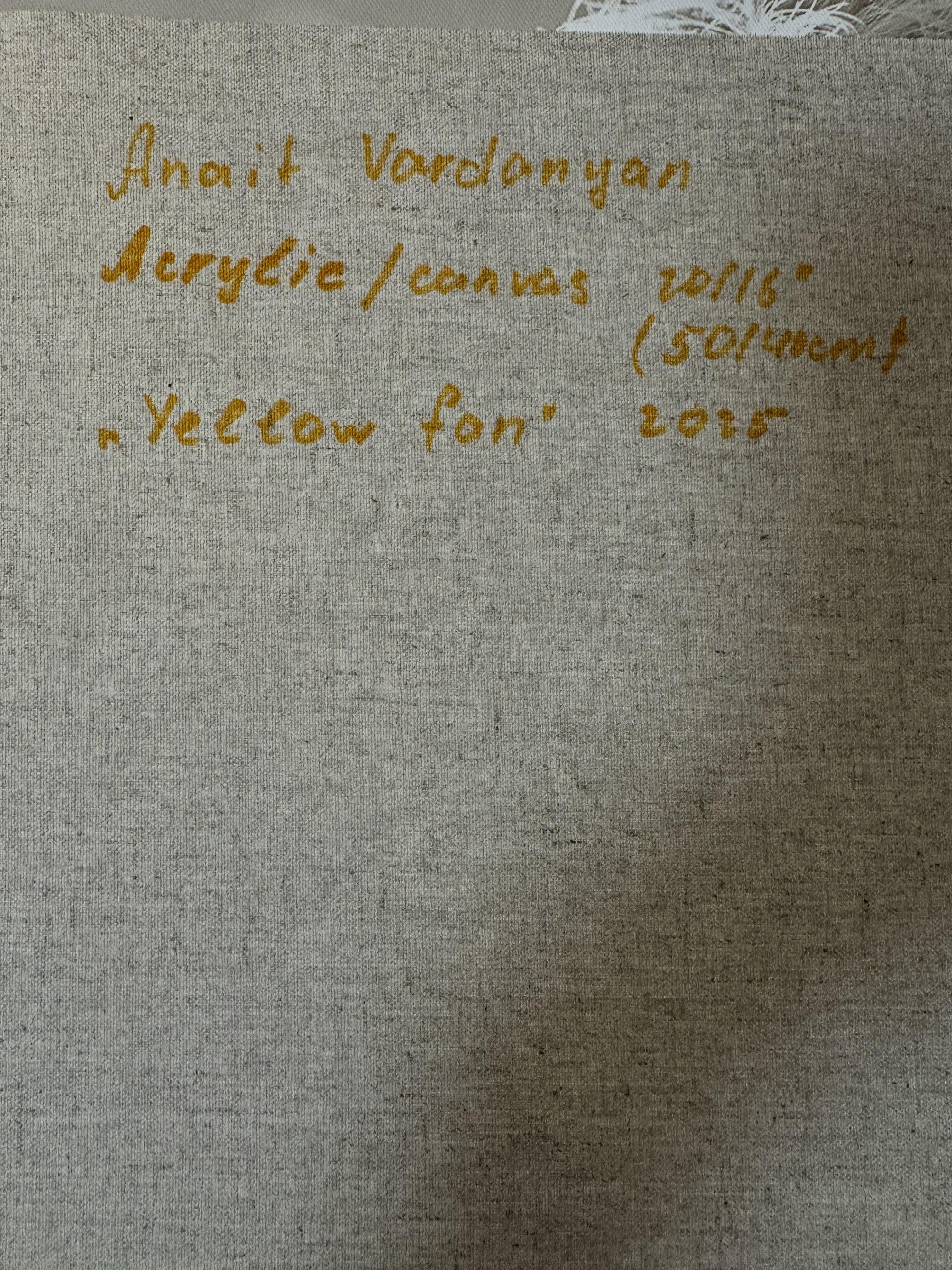 Nature morte à l'éventail jaune, de taille moyenne. en vente 3